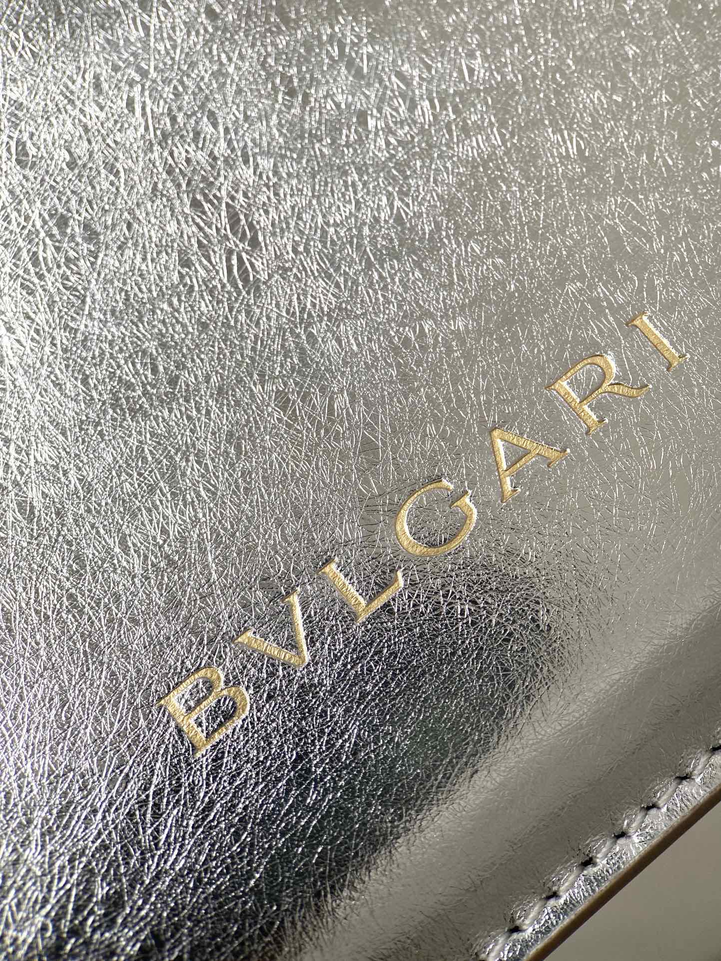 Bvlgari Serpentine Tote Shoulder Bag Silver